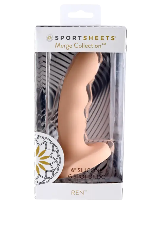 Sportsheets Merge Collection - Ren - 6" Solid Silicone G-Spot Dildo 