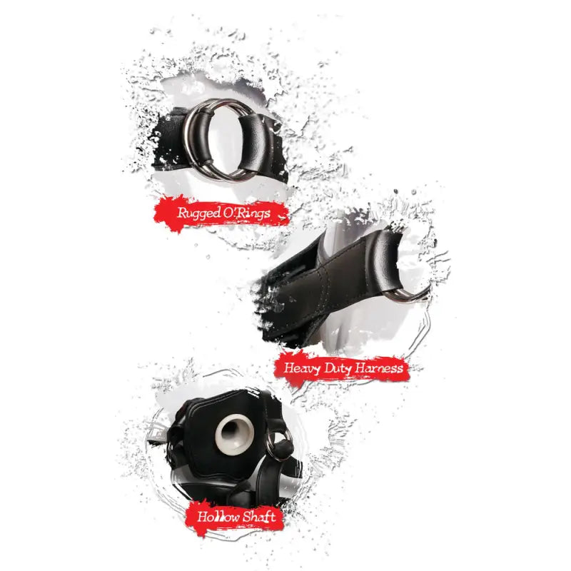 Experience Ultimate Pleasure with the Extreme Hollow Strap-On in Black