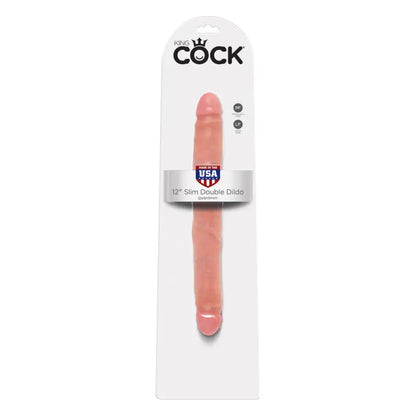 Experience Ultimate Pleasure with the King Cock Slim Double Dildo Flesh