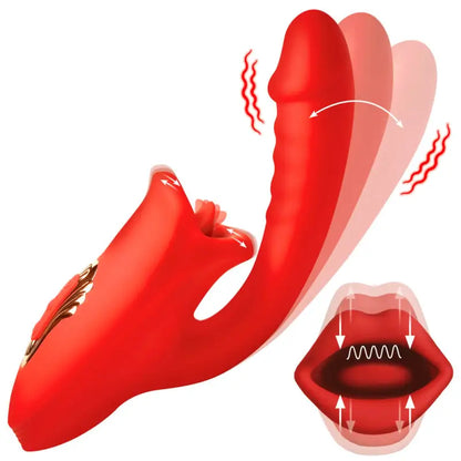 Experience Ultimate Pleasure with the Kissing Silicone Rabbit Vibrator