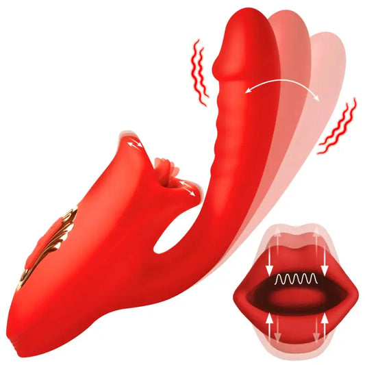 Experience Ultimate Pleasure with the Kissing Silicone Rabbit Vibrator