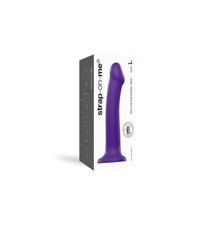 Strap On Me - Semi-Realistic Dual Density Bendable Dildo Purple - M