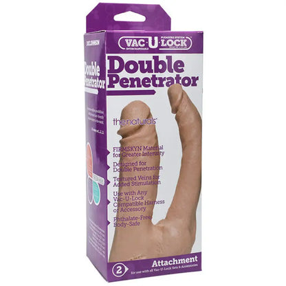 Experience Ultimate Pleasure with VacULock Double Penetrator Natural Attachment