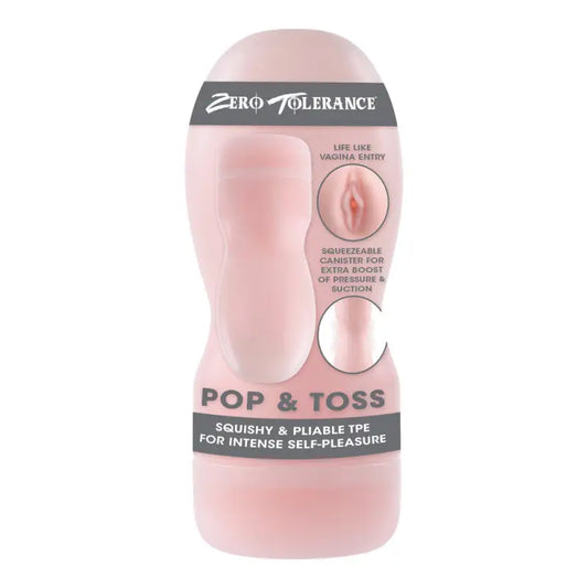 Experience Ultimate Pleasure with Zero Tolerance Pop Stroker Flesh Pink