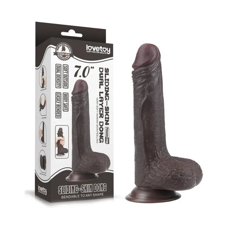 Experience Unmatched Pleasure with Lovetoy Sliding Skin Realistic Dual-Layer Dildo