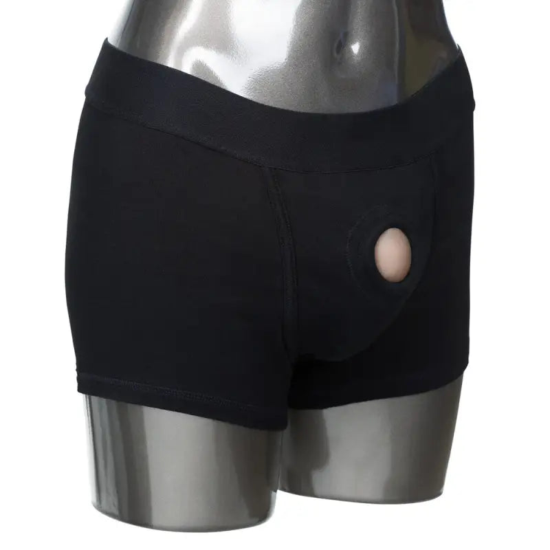 Experience Unmatched Pleasure with the Packer Gear Boxer Harness Black