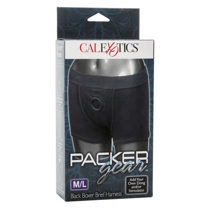 Experience Unmatched Pleasure with the Packer Gear Boxer Harness Black