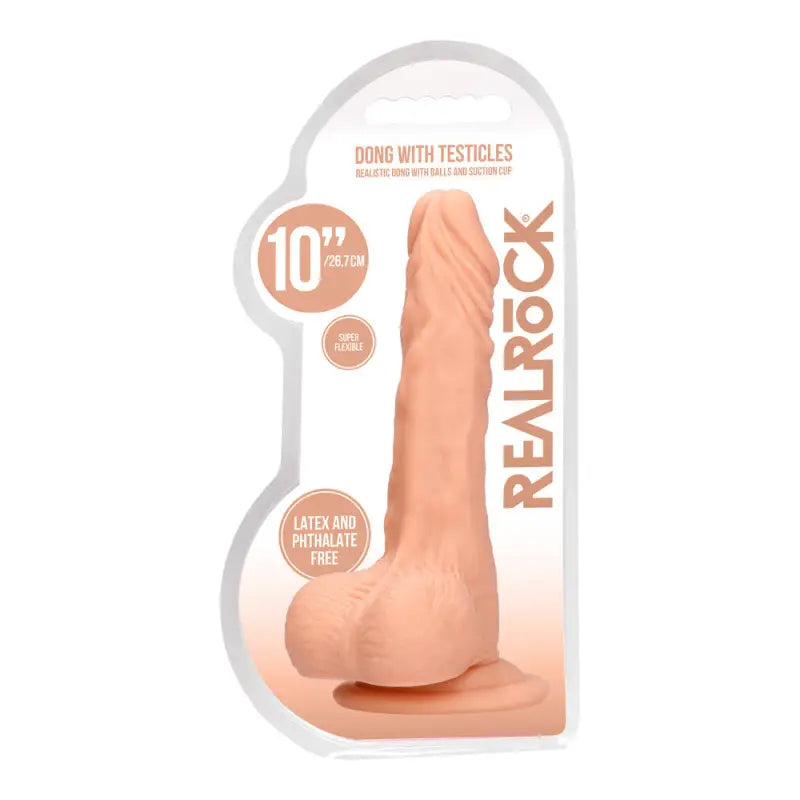 Experience Unmatched Pleasure with the RealRock 10 Inch Dong Testicles Flesh