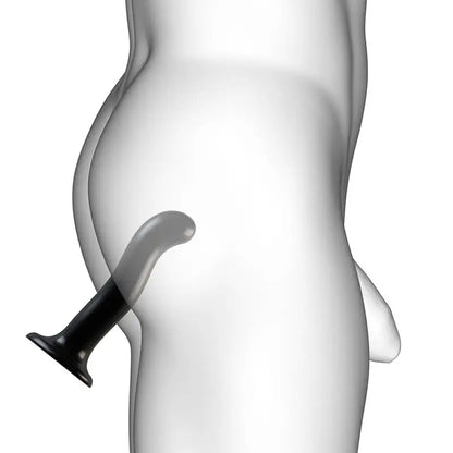 Experience Unmatched Sensation with Curved Dildo Medium Black