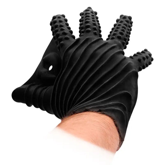 Explore Ecstasy with the Fist It Black Textured Masturbation Glove