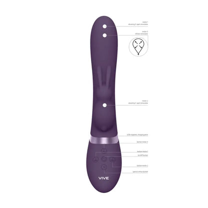Explore Ecstasy with the Vive Taka Triple Action Automatic Inflatable Vibrator