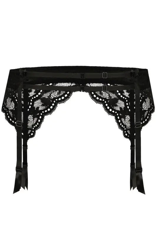 Exquisite Roza Lagerta Suspender Belt Black for Ultimate Elegance
