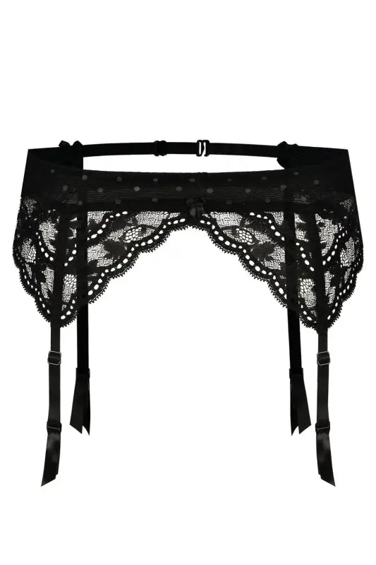 Exquisite Roza Lagerta Suspender Belt Black for Ultimate Elegance