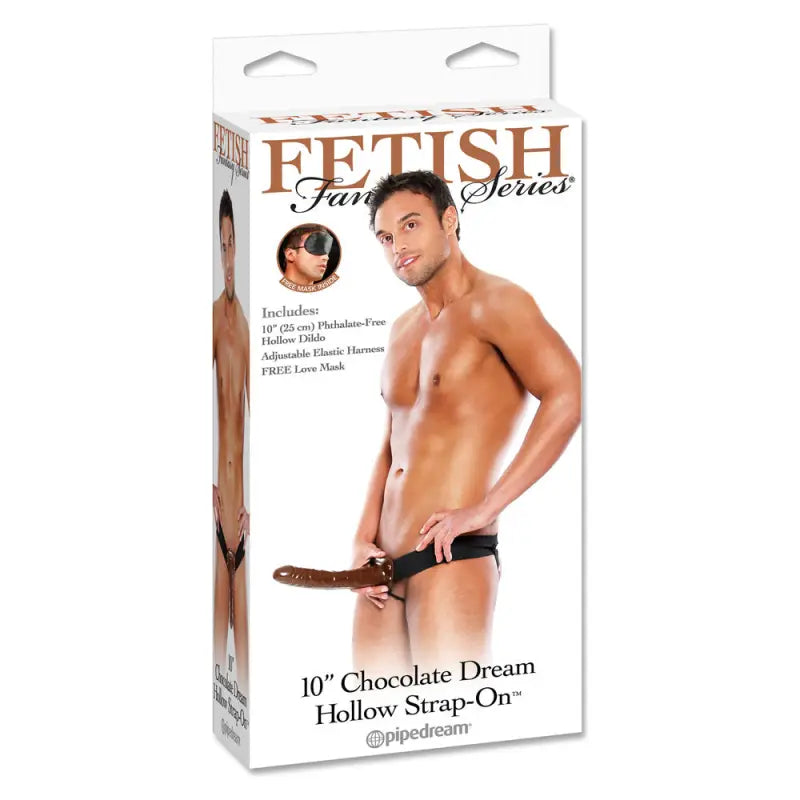 Fetish Fantasy Series Chocolate Dream Hollow Strap-On for Enhanced Pleasure