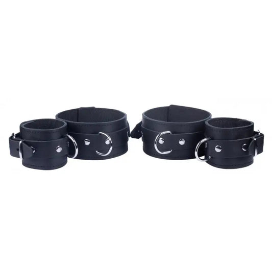 Forearm Leather Shackles in Genuine Cowhide Leather for Bondage Gear