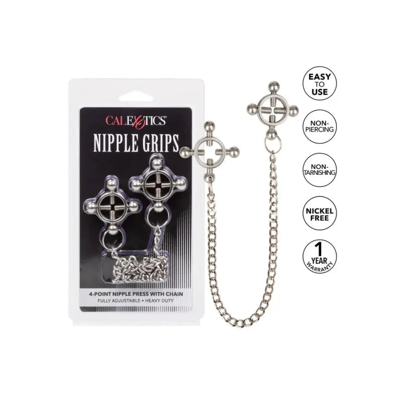 Fully Adjustable Screw-Down 4-Point Press Nipple Grips