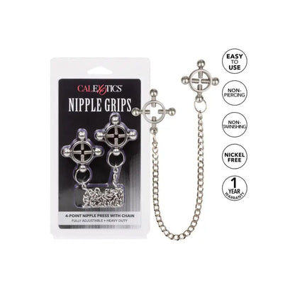Fully Adjustable Screw-Down 4-Point Press Nipple Grips