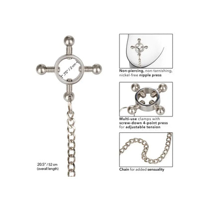 Fully Adjustable Screw-Down 4-Point Press Nipple Grips