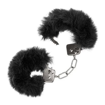 Furry Cuffs Black for Comfortable Bondage Play