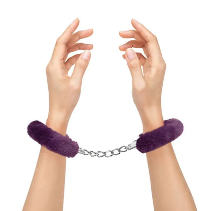 Furry Handcuffs Purple for Bondage Gear and Playful Restraint