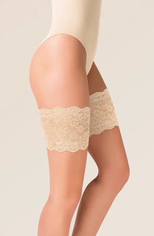 Gabriella Lace Thigh Bands for Unforgettable Elegance in Ivory