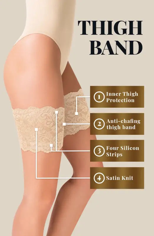 Gabriella Lace Thigh Bands for Unforgettable Elegance in Ivory