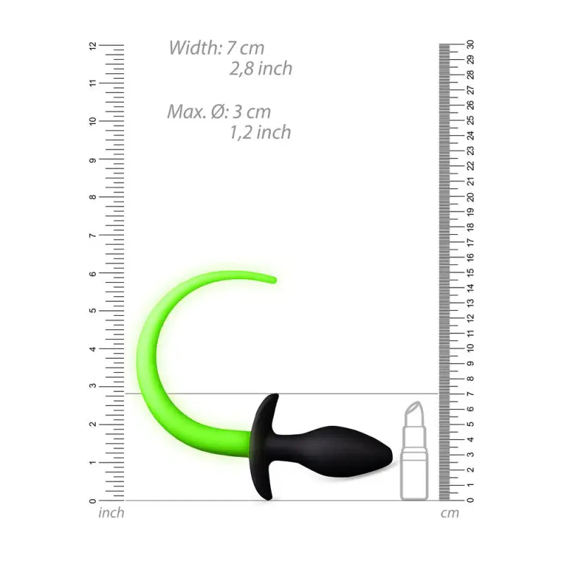 Glow In The Dark Puppy Tail Butt Plug for Unmatched Sensations