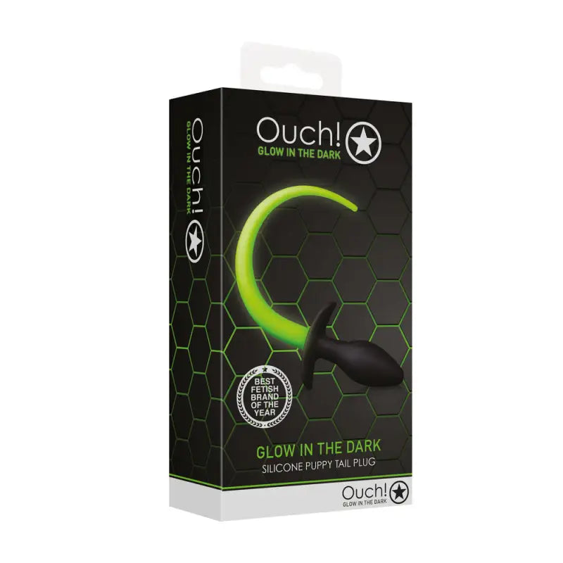 Glow In The Dark Puppy Tail Butt Plug for Unmatched Sensations
