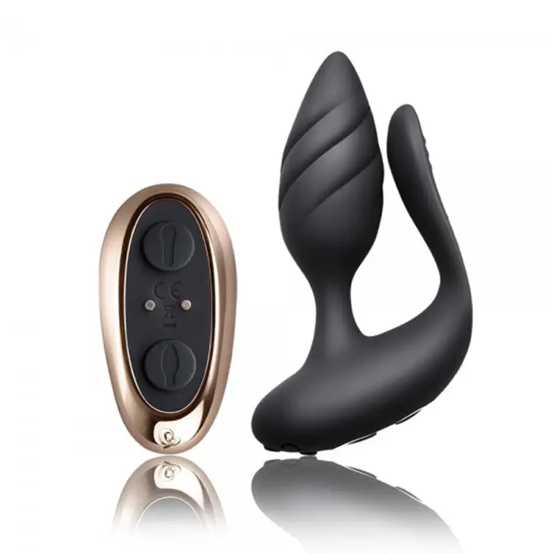 Ignite Passion with Rocks Off Cocktail Remote Control Couples Vibe Black