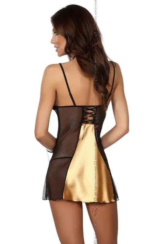 Ignite Passion with the Beauty Night BN6338 Michele Chemise Gold