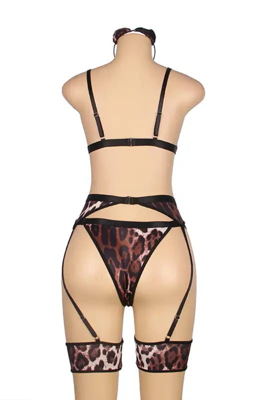 Ignite Passion with the Stunning YX837 Leopard Print Set - XL/2XL