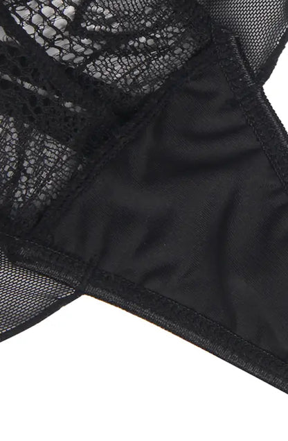 Ignite Passion with the YesX YX838 Deep V Teddy in Black Tulle