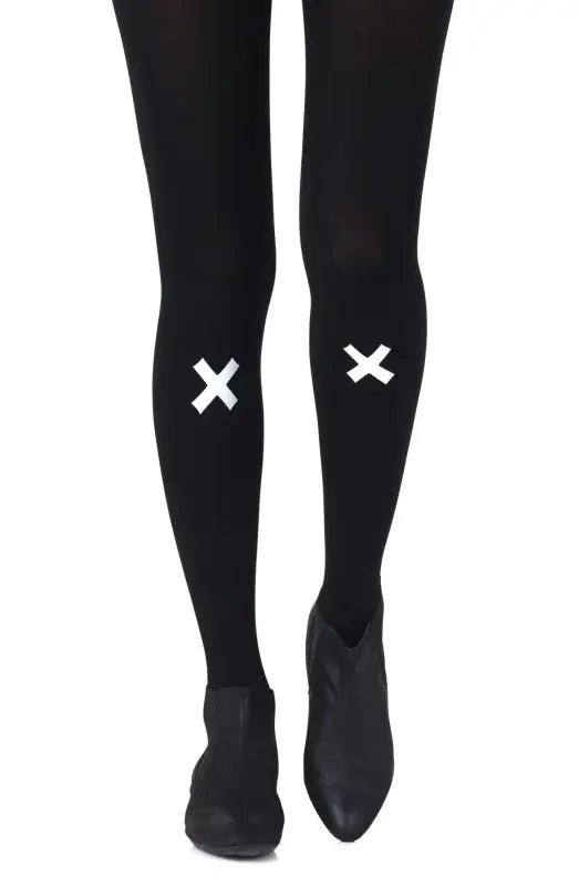 Ignite Passion with Zohara Light Grey Print Tights for Confident Style