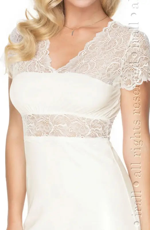 Indulge in Elegance with Irall Cameron Nightdress Cream 2XL-5XL