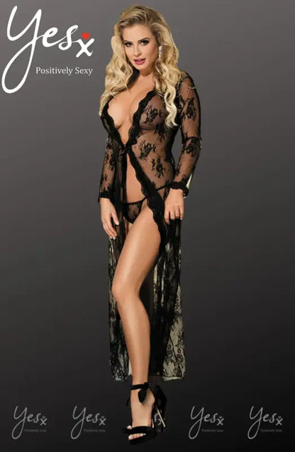 Indulge in Elegance with the YesX YX824 Long Lacey Dressing Gown