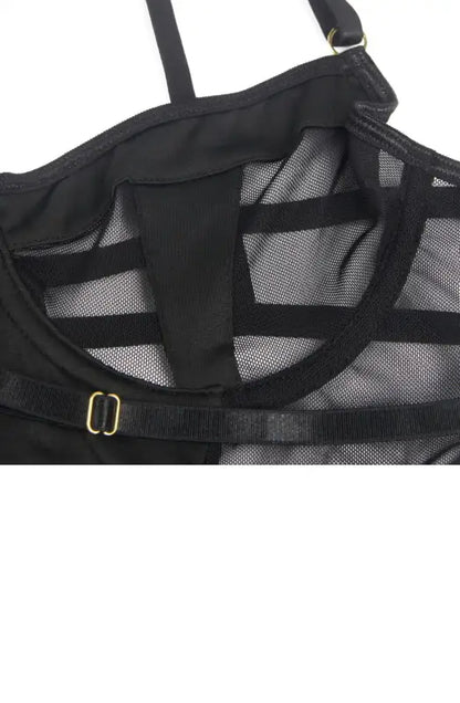 Indulge in Elegance with the YesX YX859 Black One-Piece Mesh Bodysuit