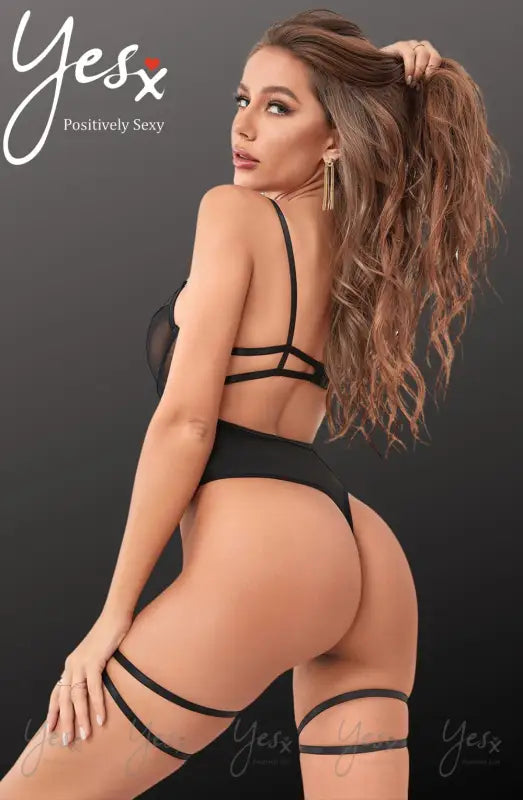 Indulge in Elegance with the YesX YX859 Black One-Piece Mesh Bodysuit