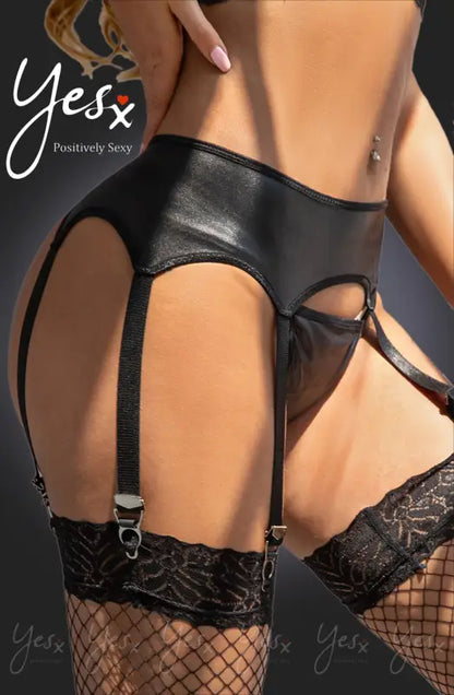 Indulge in Elegance with the YesX YX985 Suspender Belt and Thong Set