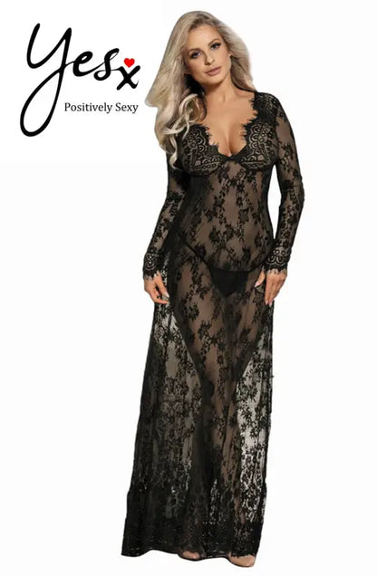 Indulge in Elegance with YesX YX826 Long Gown and Thong Set