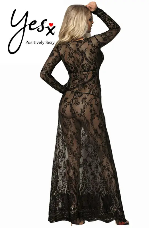 Indulge in Elegance with YesX YX826 Long Gown and Thong Set