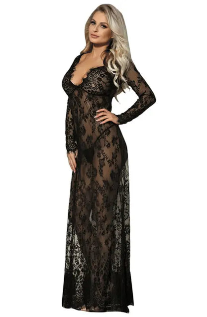 Indulge in Elegance with YesX YX826 Long Gown and Thong Set