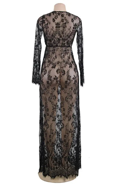 Indulge in Elegance with YesX YX826 Long Gown and Thong Set