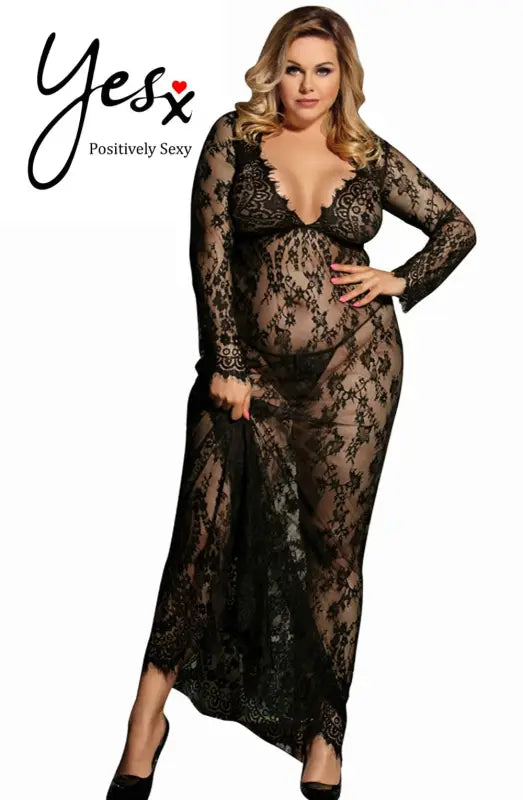 Indulge in Elegance with YesX YX826 Long Gown and Thong Set