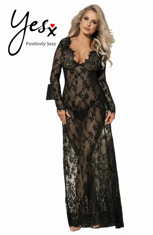 Indulge in Elegance with YesX YX826 Long Gown and Thong Set