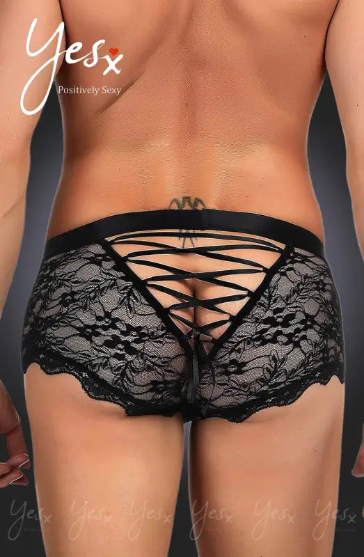 Indulge in Elegance with YesX YX975 Seductive Black Sheer Boxer Briefs