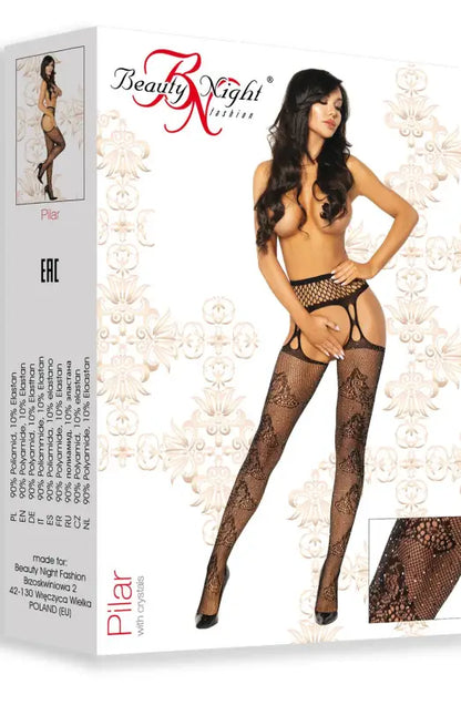 Indulge in Luxury with Beauty Night BN6577 Pilar Integrated Stockings - One Size (S-L)
