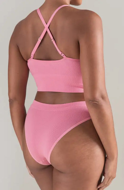 Indulge in Luxury with TENCEL™ High Leg Brief in Rose Pink