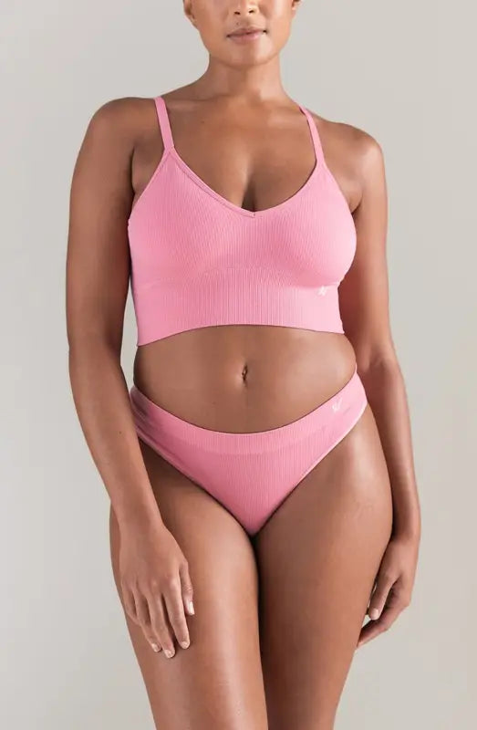 Indulge in Luxury with TENCEL™ High Leg Brief in Rose Pink
