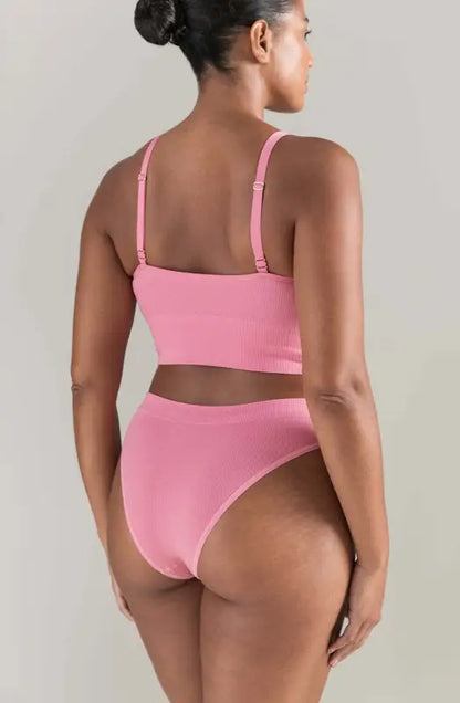 Indulge in Luxury with TENCEL™ High Leg Brief in Rose Pink