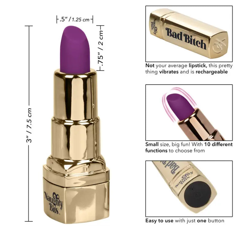Indulge in Pleasure with the Bad Bitch Rechargeable Lipstick Vibrator